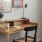 a table with a clock on it