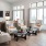 a large living room with a large window